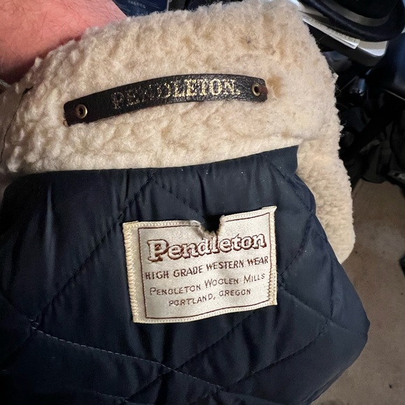 60’s Pendleton High Grade Western Wear Wool Plaid Coat, Shearling Collar - Picture 9 of 9